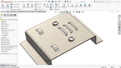 solidworks sheet metal louvers|solidworks sheet metal form tool.